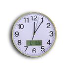 Relógio de Parede Analógico com Display Digital 30x30cm