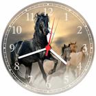 Relógio De Parede Animais Cavalos Medindo 40 Cm De Diâmetro RC004