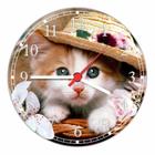 Relógio De Parede Animais Gato Felino Pet Shop Quartz