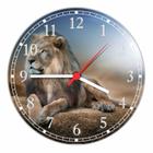 Relógio De Parede Animais Leão Decorações Salas Interior Quartz