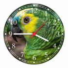 Relógio De Parede Animais Papagaio Pássaro Pet Shop Tamanho 40 Cm De Diâmetro RC024