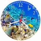 Relógio De Parede Animais Peixes Coloridos Medindo 40 Cm De Diâmetro RC005
