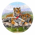 Relógio De Parede Animais Tigre Decorações Salas Interior Quartz