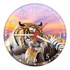 Relógio De Parede Animais Tigre Tamanho 40 Cm De Diâmetro RC013