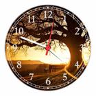 Relógio De Parede Árvore Sol Paisagens Gg 50 Cm G010