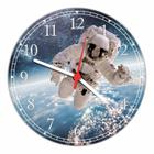 Relógio De Parede Astronauta Planeta Terra Espaço Sideral Tamanho 40 Cm De Diâmetro RC002