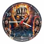 Relógio De Parede Bandas Iron Maiden The Book Of Souls Rock And Roll Heavy Metal Tamanho 40 Cm RC019