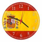 Relógio De Parede Bandeira Da Espanha Tamanho Grande 50 Cm Quartz G01 - Vital Quadros