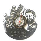 Relógio de Parede, Barber Shop, Barbeiro, Barbearia, Disco Vinil, Decoração