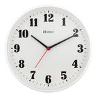 Relógio De Parede Branco 26cm Com Tic-tac Herweg 6126