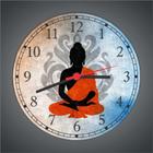 Relógio De Parede Budismo Buda Sidarta Gautama Meditação Chacras Tamanho 40 Cm RC003