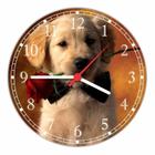 Relógio De Parede Cão Pet Shop Animais Cachorro Decorações Interior Quartz
