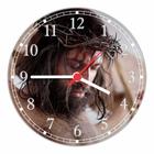 Relógio De Parede Católico Jesus Cristo Com Coroa De Espinhos Tamanho 40 Cm RC018