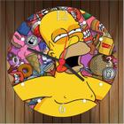 Relógio De Parede Cerveja Bar Homer Simpsons Churrasco Gourmet Decoração Quartz
