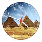 Relógio De Parede Cidade Egito Pirâmides Decoração Quartz