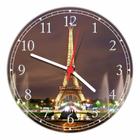 Relógio De Parede Cidade Paris França Torre Eiffel Paisagem Quartz Tamanho 40 Cm RC009