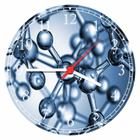 Relógio De Parede Ciências Átomo Moléculas Química Física Tamanho 40 Cm RC000
