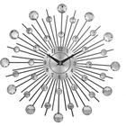 Relógio de parede criativo cristal prata ferro forjado relógio de parede