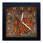 Relógio De Parede Decorativo Caixa Alta Tema Café QW017