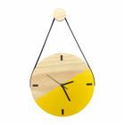 Relógio de Parede Decorativo Escandinavo Amarelo com Alça