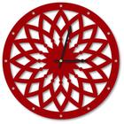 Relógio de Parede Decorativo Premium Mandala Vazado Vermelho - Prego e Martelo