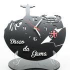 Relógio De Parede Decorativo - Vasco 3D Preto