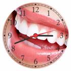Relógio De Parede Dentista Odontologia Sorriso Dentes Consultórios Casas Quartz Tamanho 40 Cm RC002