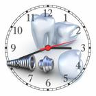 Relógio De Parede Dentista Sorriso Dentes Odontologia Implante