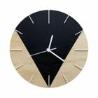 Relógio de Parede Design Triangular - 30cm Preto