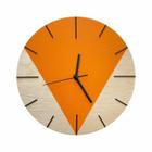Relógio De Parede Design Triangular - 30Cm Tangerine