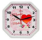 Relógio de Parede Dias das Mães Decorativo Gama Preto