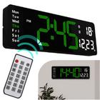 Relógio De Parede Digital LED De Mesa Parede Com Controle Remoto Calendário Alarme Data Temperatura
