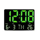 Relógio de parede digital led grande com data mês e ano temperatura dia da semana despertador