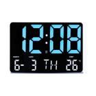 Relógio de parede digital led grande com data mês e ano temperatura dia da semana despertador