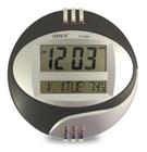 Relógio De Parede Digital Redondo Com Termômetro Calendário - Yins