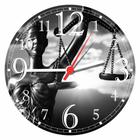 Relógio De Parede Direito Advogados Balança Da Justiça Têmis Escritórios Salas Tamanho 40 Cm RC012