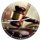 Relógio De Parede Direito Advogados Martelo Justiça Escritórios Salas Quartz Tamanho 40 Cm RC001