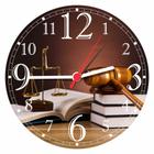 Relógio De Parede Direito Advogados Martelo Justiça Escritórios Salas Quartz Tamanho 40 Cm RC003