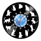 Relógio De Parede Disco Vinil Animais - Hora dos Gatos - VAN-017