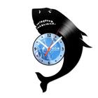 Relógio De Parede Disco Vinil Animais - Tubarão - VAN-090