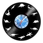 Relógio De Parede Disco Vinil Diversos - Hora Dinossauros - VDI-069