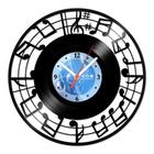 Relógio De Parede Disco Vinil Música - Notas Musicais - VMU-037