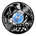 Relógio De Parede Disco Vinil Música - Sax Jazz - VMU-066