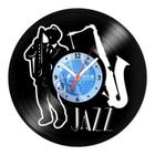 Relógio De Parede Disco Vinil Música - Saxofone Jazz - VMU-038