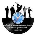 Relógio De Parede Disco Vinil Música - Vida é como Jazz - VMU-011