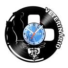 Relógio De Parede Disco Vinil Profissões - Veterinário - VPR-097
