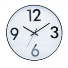 Relógio de Parede Donum em Plástico Branco com Preto 30,5x4cm - Lyor