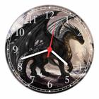 Relógio De Parede Dragão Mitologia Academias Escritórios Salas Quartz Tamanho 40 Cm RC000