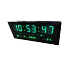Relógio de parede e mesa led digital temperatura despertador data 3615