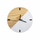 Relógio de Parede em Madeira Escandinavo Duo Branco 28cm